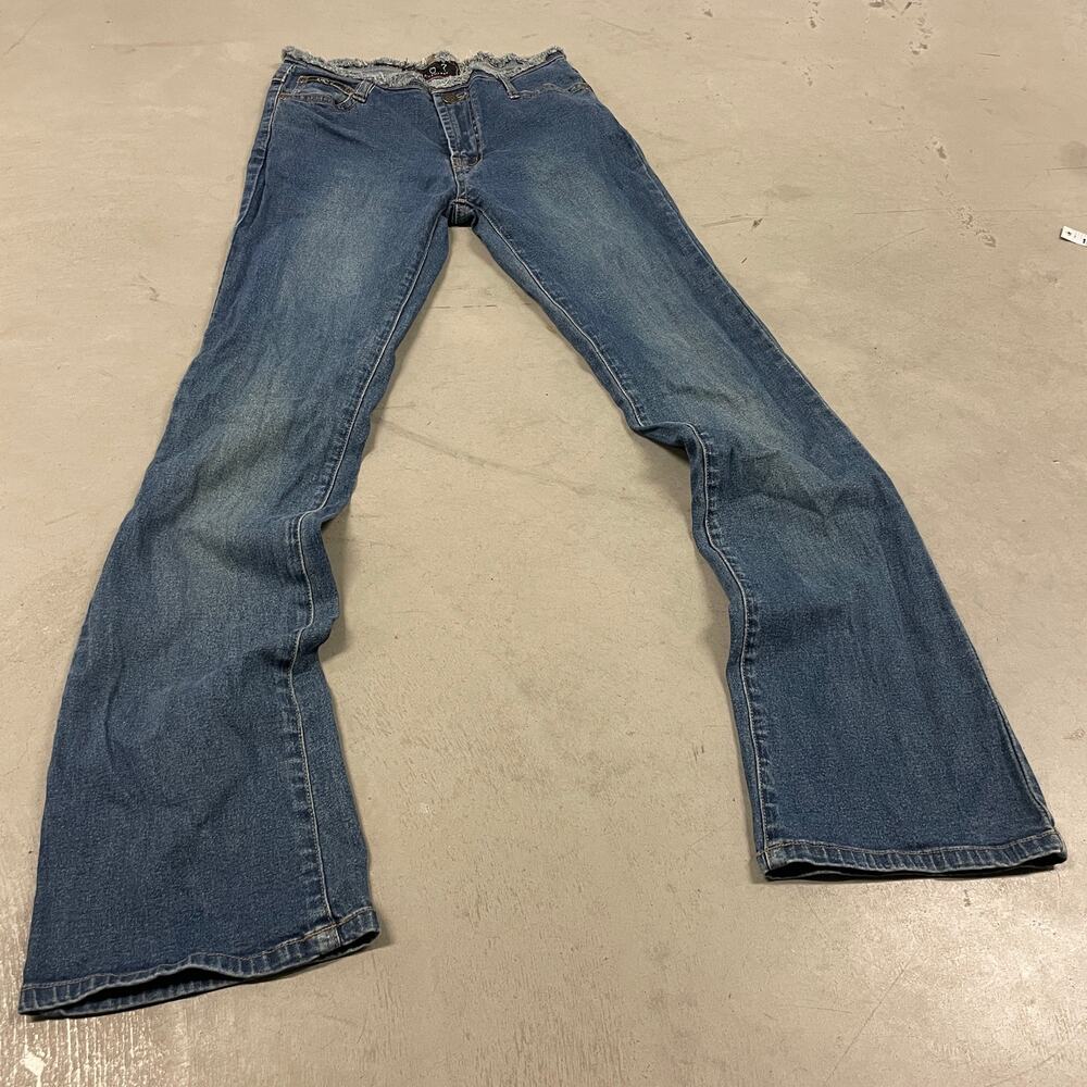 Y2K fringe who? bootcut bell bottom jeans 24x31